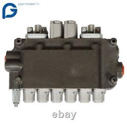 21 GPM 6 Spool Hydraulic Backhoe Directional Control Valve with 2 Joysticks