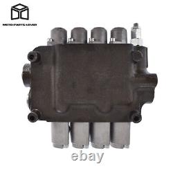 21 GPM Hydraulic Control Valve Double Acting 3600 PSI SAE Ports 4 Spool