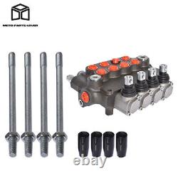 21 GPM Hydraulic Control Valve Double Acting 3600 PSI SAE Ports 4 Spool