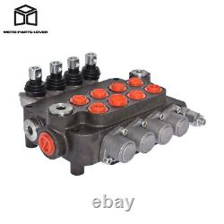 21 GPM Hydraulic Control Valve Double Acting 3600 PSI SAE Ports 4 Spool