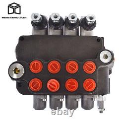 21 GPM Hydraulic Control Valve Double Acting 3600 PSI SAE Ports 4 Spool