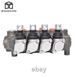 21 GPM Hydraulic Control Valve Double Acting 3600 PSI SAE Ports 4 Spool
