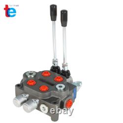 25GPM 2 Spool Hydraulic Control Valve Tractor BSPP + Conversion Plug US