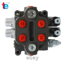 25GPM 2 Spool Hydraulic Control Valve Tractor BSPP + Conversion Plug US