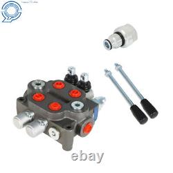 25GPM 2 Spool Hydraulic Control Valve Tractor BSPP With Conversion Plug