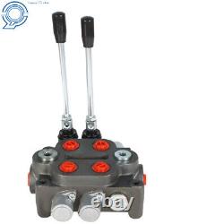 25GPM 2 Spool Hydraulic Control Valve Tractor BSPP With Conversion Plug