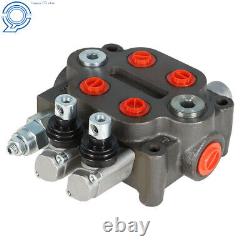 25GPM 2 Spool Hydraulic Control Valve Tractor BSPP With Conversion Plug