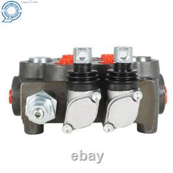 25GPM 2 Spool Hydraulic Control Valve Tractor BSPP With Conversion Plug