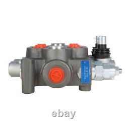 25GPM 2 Spool Hydraulic Directional Control Valve BSPP Tractor Loader WithJoystick