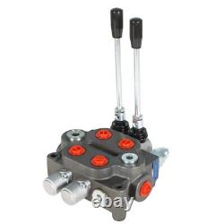 25 GPM 2 Spool Hydraulic Directional Control Valve 3000 PSI, BSPP Interface