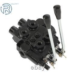 25 GPM 2 Spool RD522CCAA5A4B1 Double Acting Hydraulic Valve In/Out 3/4 NPT