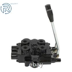 25 GPM 2 Spool RD522CCAA5A4B1 Double Acting Hydraulic Valve In/Out 3/4 NPT