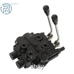 25 GPM 2 Spool RD522CCAA5A4B1 Double Acting Hydraulic Valve In/Out 3/4 NPT