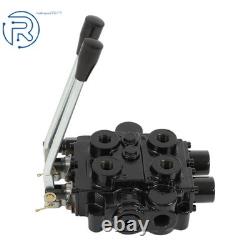 25 GPM 2 Spool RD522CCAA5A4B1 Double Acting Hydraulic Valve In/Out 3/4 NPT