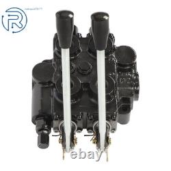 25 GPM 2 Spool RD522CCAA5A4B1 Double Acting Hydraulic Valve In/Out 3/4 NPT