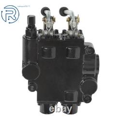 25 GPM 2 Spool RD522CCAA5A4B1 Double Acting Hydraulic Valve In/Out 3/4 NPT