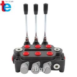 25 GPM 3 Spool Double Acting Hydraulic Control Valve 3000 PSI 1/2 BSPP