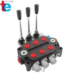25 GPM 3 Spool Double Acting Hydraulic Control Valve 3000 PSI 1/2 BSPP 25 GPM 3 Spool Double Acting Hydraulic Control Valve 3000 PSI 1/2 BSPP