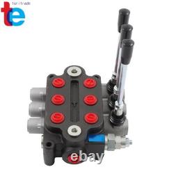 25 GPM 3 Spool Double Acting Hydraulic Control Valve 3000 PSI 1/2 BSPP