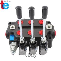 25 GPM 3 Spool Double Acting Hydraulic Control Valve 3000 PSI 1/2 BSPP
