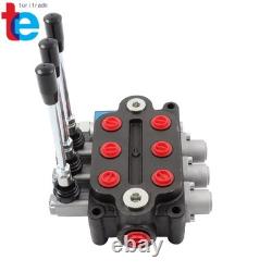 25 GPM 3 Spool Double Acting Hydraulic Control Valve 3000 PSI 1/2 BSPP