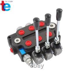25 GPM 3 Spool Double Acting Hydraulic Control Valve 3000 PSI 1/2 BSPP