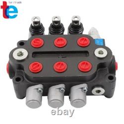 25 GPM 3 Spool Double Acting Hydraulic Control Valve 3000 PSI 1/2 BSPP
