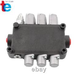 25 GPM 3 Spool Double Acting Hydraulic Control Valve 3000 PSI 1/2 BSPP 25 GPM 3 Spool Double Acting Hydraulic Control Valve 3000 PSI 1/2 BSPP