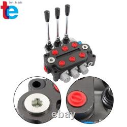 25 GPM 3 Spool Double Acting Hydraulic Control Valve 3000 PSI 1/2 BSPP
