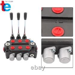 25 GPM 3 Spool Double Acting Hydraulic Control Valve 3000 PSI 1/2 BSPP