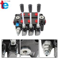 25 GPM 3 Spool Double Acting Hydraulic Control Valve 3000 PSI 1/2 BSPP