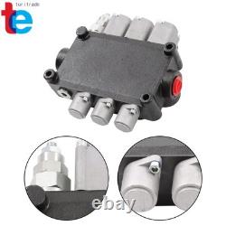 25 GPM 3 Spool Double Acting Hydraulic Control Valve 3000 PSI 1/2 BSPP