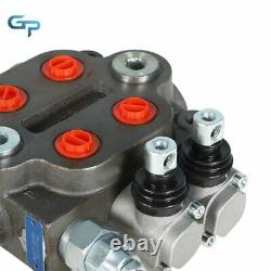 25 GPM Hydraulic Directional Control Valve 2 Spool Double Acting Hydraulic Valve