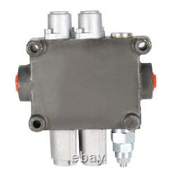 2Spool 25GPM Hydraulic Directional Control Valve with Conversion Plug Tractor BSPP