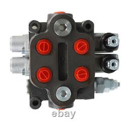 2Spool 25GPM Hydraulic Directional Control Valve with Conversion Plug Tractor BSPP
