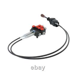 2Spool Remote Control Valve 80LPM Hydraulic Kit withJoystick 4.9ft Cables