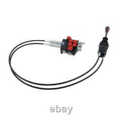 2Spool Remote Control Valve 80LPM Hydraulic Kit withJoystick 4.9ft Cables