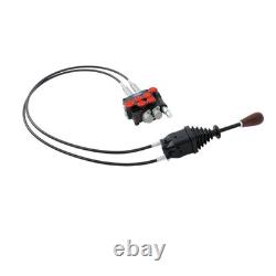 2Spool Remote Control Valve 80LPM Hydraulic Kit withJoystick 4.9ft Cables