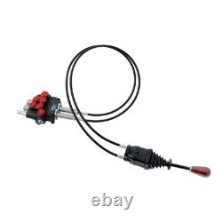 2Spool Remote Control Valve 80LPM Hydraulic Kit withJoystick 4.9ft Cables