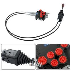 2Spool Remote Control Valve 80LPM Hydraulic Kit withJoystick 4.9ft Cables