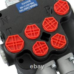 2Spool Remote Control Valve 80LPM Hydraulic Kit withJoystick 4.9ft Cables