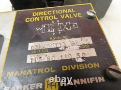 2 Parker D3W4BVY-13 Hydraulic Directional Control Valve 3000psi Poor Storage
