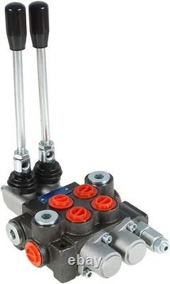 2 Spool 11GPM 3625PSI Hydraulic Directional Control Valve, SAE Ports Double A
