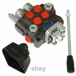 2 Spool 11GPM Hydraulic Control Valve Double Acting 3600 PSI BSPP Port