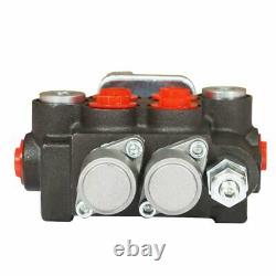 2 Spool 11GPM Hydraulic Control Valve Double Acting 3600 PSI BSPP Port