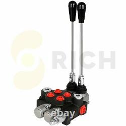 2 Spool 11 GPM 3600 PSI Hydraulic Control Valve Double Acting Loader with Joystick
