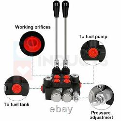 2 Spool 11 GPM Hydraulic Control Valve Double Acting Tractor Loader with Joystick