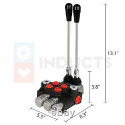 2 Spool 11 GPM Hydraulic Control Valve Double Acting Tractor Loader with Joystick