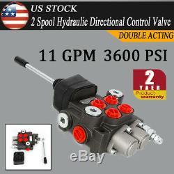 2 Spool 11 GPM Hydraulic Control Valve Motors Tractors Loaders with 1 Joystick