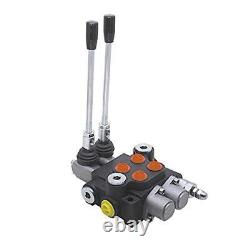 2 Spool 13 GPM 3600 PSI Hydraulic Directional Control Valve SAE Ports Double